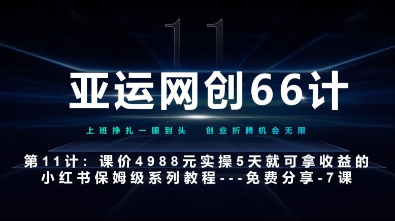 亚运网创66计第11计：小红书第7课--10篇简单粗暴的爆款封面模板--高杠杆+嚼碎喂嘴里
