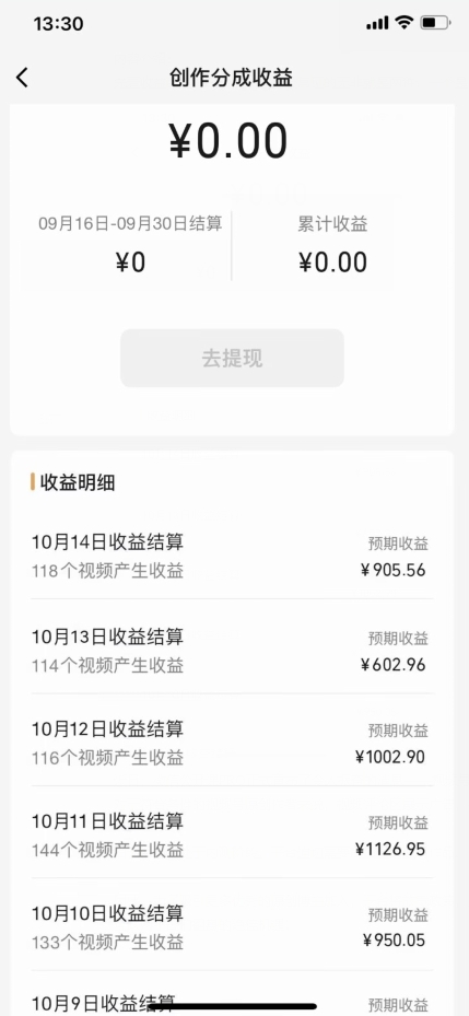 视频号分成计划,单日最高收益2000+