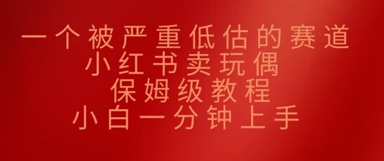 一个被严重低估的赛道,小红书卖玩偶,保姆级教程,小白一分钟上手