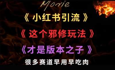 最近小红书引流这个邪修玩法才是版本之子,很多赛道早用早吃肉