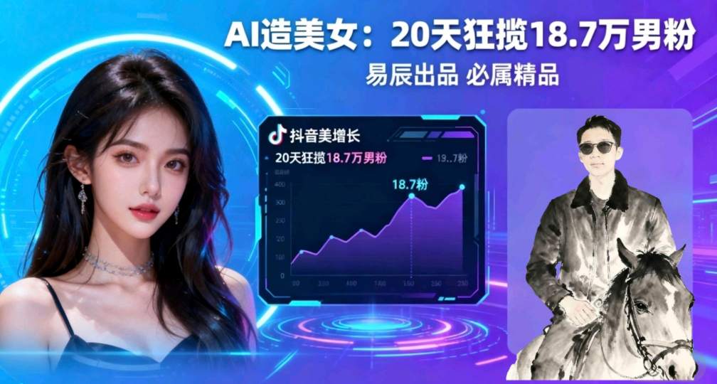 副业拆解:手把手教学用AI制作“氛围感”美女动图,在抖音引流男粉就这么简单